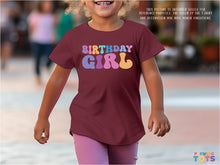 Load image into Gallery viewer, "Birthday Girl" Graphic T-Shirt for Toddler Girls