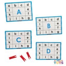 Load image into Gallery viewer, Alphabet Match and Clip Cards