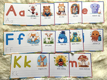 Load image into Gallery viewer, Alphabet PlayDoh Cards, Uppercase and Lowercase Letters Practice, Play Dough Activity