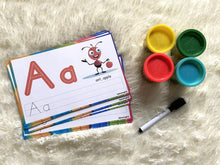 Load image into Gallery viewer, Alphabet PlayDoh Cards, Uppercase and Lowercase Letters Practice, Play Dough Activity