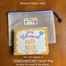 Load image into Gallery viewer, Toddler Mini Busy Book VOL8, Learning Binder, Bilingual Spanish