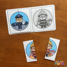 Load image into Gallery viewer, Puzzle Activity Cards, Community Helpers, Busy Bags, Toddlers and Preschoolers, Montessori