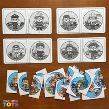 Load image into Gallery viewer, Puzzle Activity Cards, Community Helpers, Busy Bags, Toddlers and Preschoolers, Montessori