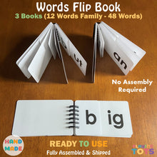 Load image into Gallery viewer, Words Flip Book, CVC Rhyming words, Word Families