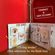 Load image into Gallery viewer, Toddler Mini Busy Book VOL3, Learning Binder, Quiet Book, Five Senses
