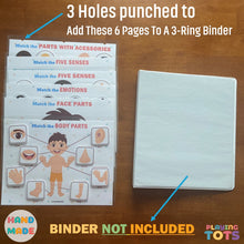 Load image into Gallery viewer, Busy Book Addon Activity Pages, Learning Binder (6 PAGES)