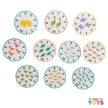 Load image into Gallery viewer, Count and Clip Dinosaur Cards, Toddler, Preschool, Prek Math