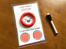 Load image into Gallery viewer, Shapes PlayDoh Cards, Busy Bags, Toddlers and Preschoolers, MontessorI