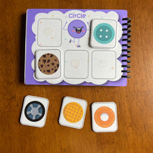Load image into Gallery viewer, Toddler Mini Busy Book VOL7, Learning Binder, Quiet Book, Shapes Sorting