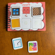 Load image into Gallery viewer, Toddler Mini Busy Book VOL7, Learning Binder, Quiet Book, Shapes Sorting
