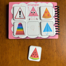 Load image into Gallery viewer, Toddler Mini Busy Book VOL7, Learning Binder, Quiet Book, Shapes Sorting