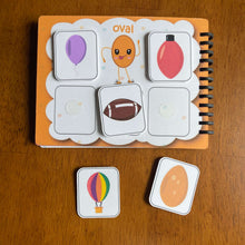 Load image into Gallery viewer, Toddler Mini Busy Book VOL7, Learning Binder, Quiet Book, Shapes Sorting