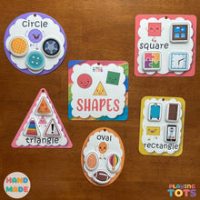 Load image into Gallery viewer, Shapes Sorting Activity, Learn Shapes, Toddlers Learning, Preschool Activities