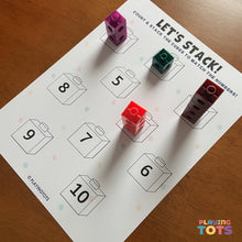 Load image into Gallery viewer, Snap cubes Learning Mats