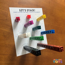 Load image into Gallery viewer, Snap cubes Learning Mats