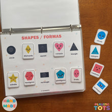 Load image into Gallery viewer, Bilingual Spanish Busy Book Addon Activity Pages, Toddler Learning Binder (3 PAGES)