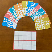 Load image into Gallery viewer, Ten Frame Cards, Numbers 1 - 20
