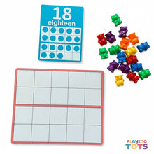 Load image into Gallery viewer, Ten Frame Cards, Numbers 1 - 20