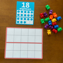 Load image into Gallery viewer, Ten Frame Cards, Numbers 1 - 20