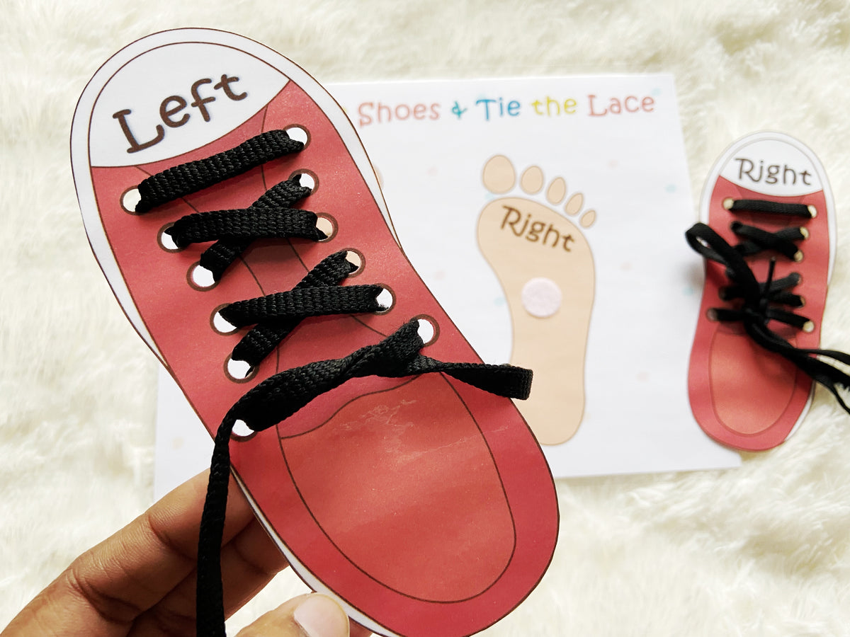 Tie shoe laces Activity – Playingtots