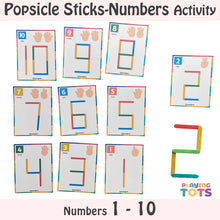 Load image into Gallery viewer, Popsicle Sticks Numbers Activity, Busy Bags, Toddlers and Preschoolers, Montessori