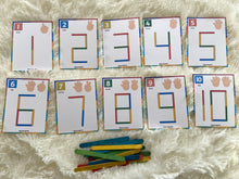 Load image into Gallery viewer, Popsicle Sticks Numbers Activity, Busy Bags, Toddlers and Preschoolers, Montessori
