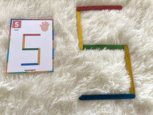Load image into Gallery viewer, Popsicle Sticks Numbers Activity, Busy Bags, Toddlers and Preschoolers, Montessori