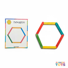 Load image into Gallery viewer, Popsicle Sticks Shapes Activity, Busy Bags, Toddlers and Preschoolers, MontessorI