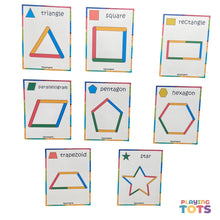 Load image into Gallery viewer, Popsicle Sticks Shapes Activity, Busy Bags, Toddlers and Preschoolers, MontessorI