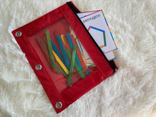 Load image into Gallery viewer, Popsicle Sticks Shapes Activity, Busy Bags, Toddlers and Preschoolers, MontessorI