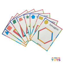 Load image into Gallery viewer, Popsicle Sticks Shapes Activity, Busy Bags, Toddlers and Preschoolers, MontessorI