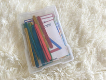 Load image into Gallery viewer, Popsicle Sticks Shapes Activity, Busy Bags, Toddlers and Preschoolers, MontessorI