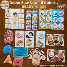 Load image into Gallery viewer, Toddler Busy Bags, Grab and Go Travel Zip Bags