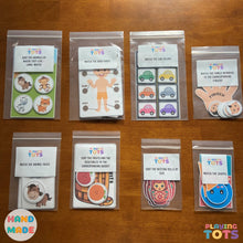 Load image into Gallery viewer, Toddler Busy Bags, Grab and Go Travel Zip Bags