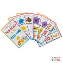 Load image into Gallery viewer, Toddler Mini Busy Book, Travel Size Activity Book, Matching First Busy Book for Babies
