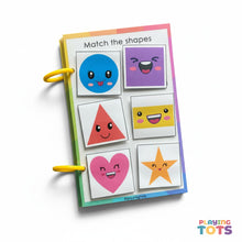 Load image into Gallery viewer, Toddler Mini Busy Book, Travel Size Activity Book, Matching First Busy Book for Babies