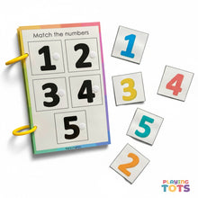 Load image into Gallery viewer, Toddler Mini Busy Book, Travel Size Activity Book, Matching First Busy Book for Babies