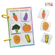 Load image into Gallery viewer, Toddler Mini Busy Book, Travel Size Activity Book, Pictures Matching
