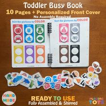 Load image into Gallery viewer, Toddler Busy Book, Learning Binder, Fun Quiet Book, Toddler Activity Book