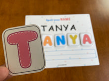 Load image into Gallery viewer, Name Spelling Practice Activity, Name Building, Toddler Worksheet, Name Matching Activity