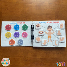 Load image into Gallery viewer, Toddler Busy Book, Learning Binder, Fun Quiet Book, Toddler Activity Book