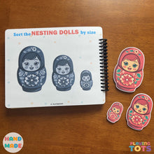 Load image into Gallery viewer, Toddler's First Busy Book, Learning Binder, Fun Quiet Book, Toddler Activity Book