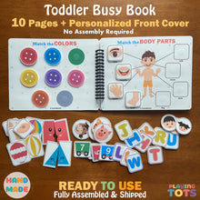 Load image into Gallery viewer, Toddler Busy Book, Learning Binder, Fun Quiet Book, Toddler Activity Book