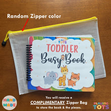 Load image into Gallery viewer, Toddler's First Busy Book, Learning Binder, Fun Quiet Book, Toddler Activity Book