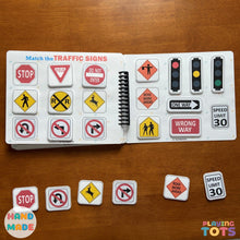 Load image into Gallery viewer, Toddler Busy Book, Learning Binder, Fun Quiet Book, Vehicles Busy Book, Preschool Busy book