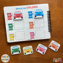 Load image into Gallery viewer, Toddler Busy Book, Learning Binder, Fun Quiet Book, Vehicles Busy Book, Preschool Busy book