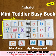 Load image into Gallery viewer, Toddler Mini Busy Book VOL10, Learning Binder, Alphabet Matching