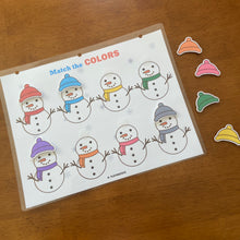 Load image into Gallery viewer, Snowman Winter Toddler Busy Book Activity Pages