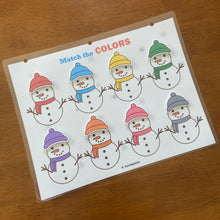Load image into Gallery viewer, Snowman Winter Toddler Busy Book Activity Pages