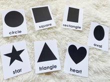 Load image into Gallery viewer, 2D Shapes Flashcards, Montessori 3-part cards